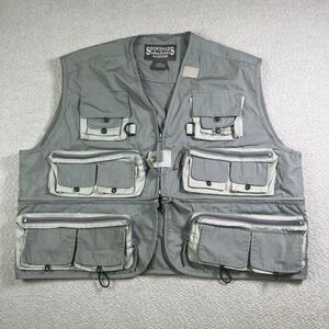 Sportsmans Warehouse Oufitter Full Zip Fishing Vest Mens Size XL Khaki Multi-Pkt
